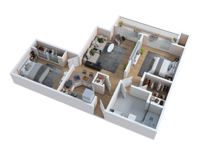Two Bed / One Bath - B 51-333 floor plan
